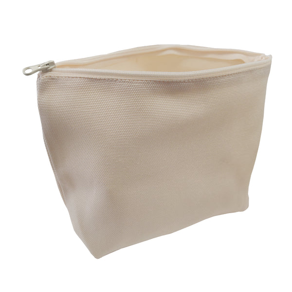 Bags - Pouch with Zipper - Canvas Texture - 15cm x 24cm