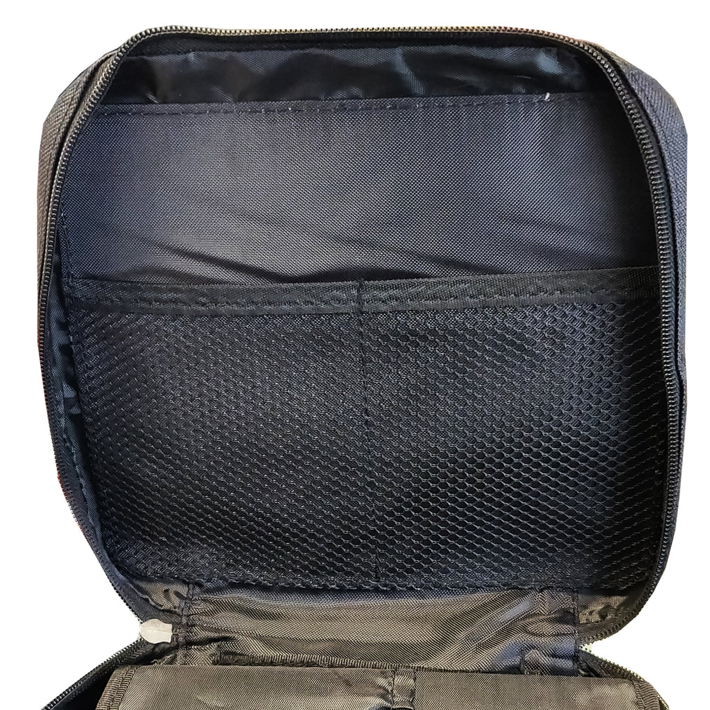 Sacs - Sac de rangement pour cosmétiques en tissu avec compartiments amovibles - Noir - zone d'impression 21,2 cm x 18,1 cm