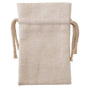 Bags - DOUBLE DRAWSTRING - Thick Linen - 10cm x 15cm - Longforte Trading Ltd