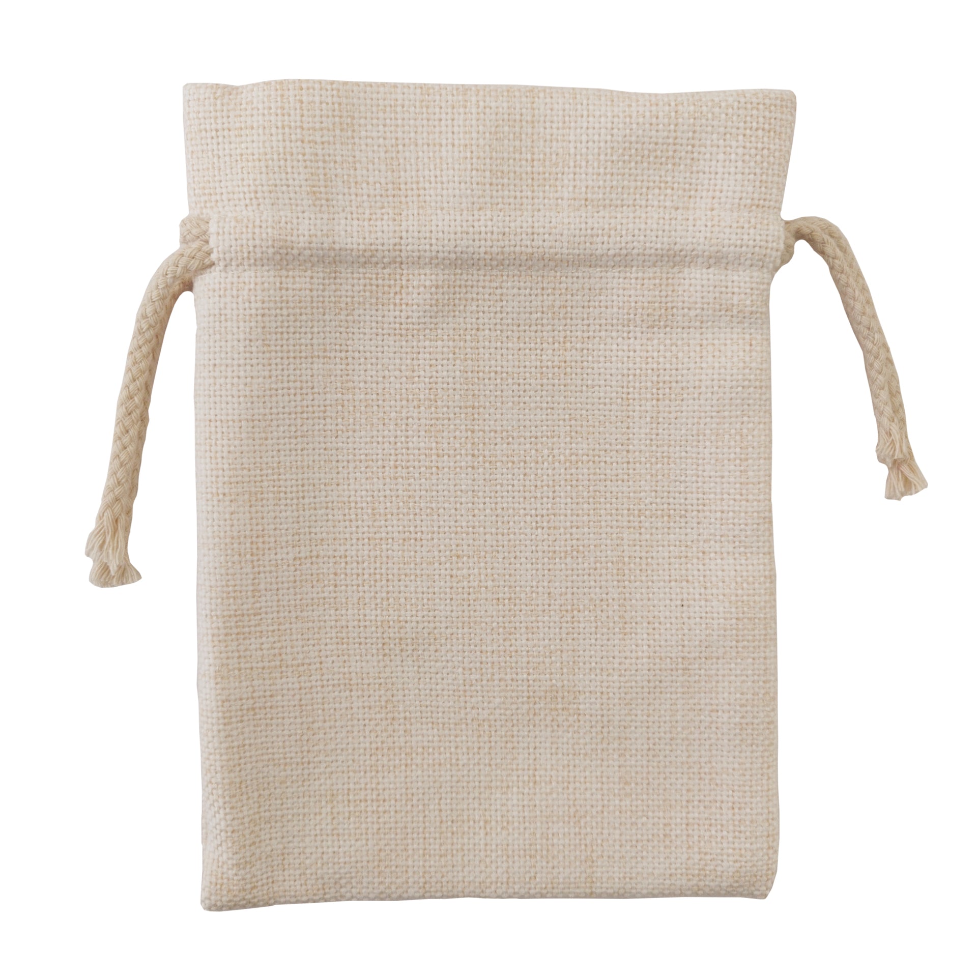 Bags DOUBLE DRAWSTRING Thick Linen 12cm x 15cm Dye
