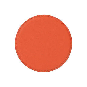 Engravables - PU LEATHER - Coaster - ROUND - 10cm - Orange - Longforte Trading Ltd
