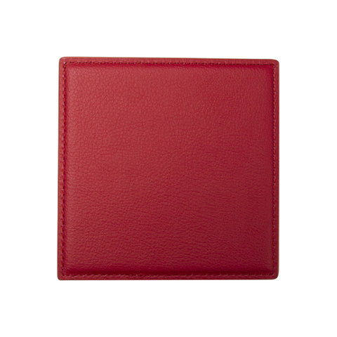 Engravables - PU LEATHER - Coaster - SQUARE - 10cm - Red