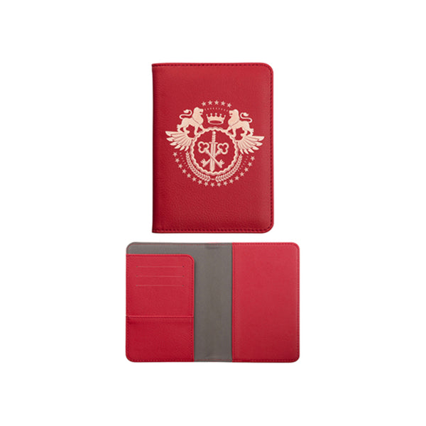 Gravables - CUIR PU - Porte-passeport - 9 cm x 13 cm - Rouge