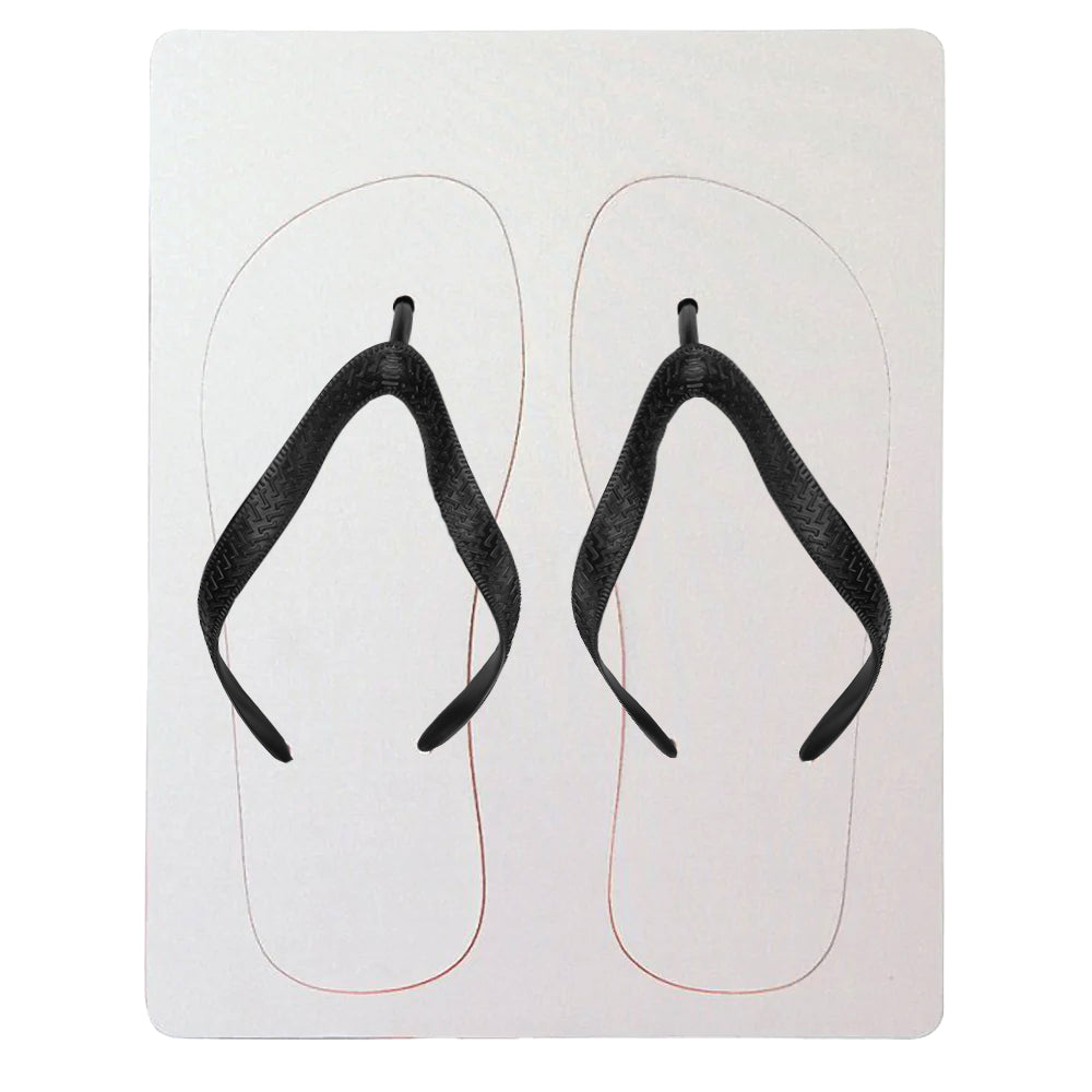 Flip Flops - Adult Size - Black Straps - Large