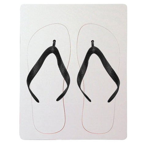 FULL CARTON - 20 x Flip Flops - Adult Size - Black Straps - Medium