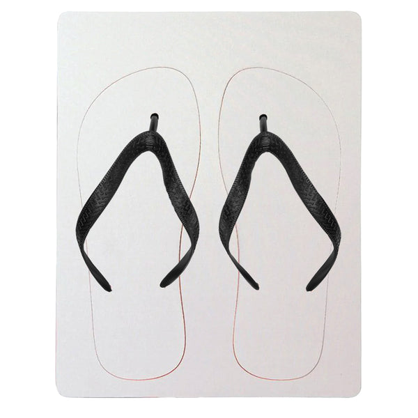 Flip Flops - Adult Size - Black Straps - Large - Longforte Trading Ltd
