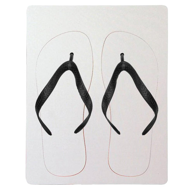 Flip Flops - Child Size - Black Straps - Large - Longforte Trading Ltd