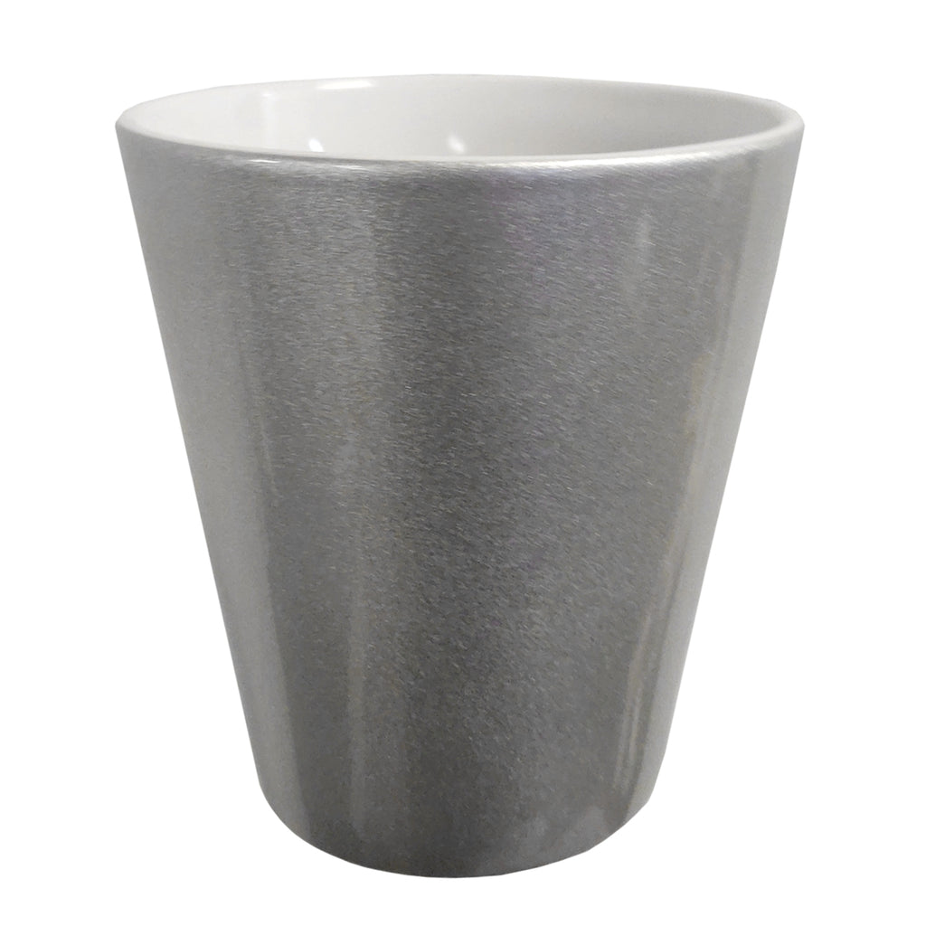 SILVER - 12oz Ceramic Flowerpot