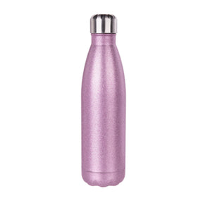 Pink 500ml Stainless Steel Engravable Bowling Bottle, Glitter Finish
