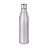 Silver 500ml Stainless Steel Engravable Bowling Bottle, Glitter Finish