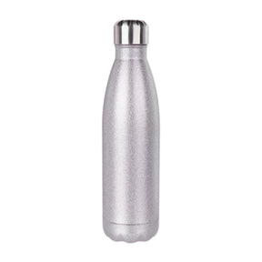 Silver 500ml Stainless Steel Engravable Bowling Bottle, Glitter Finish
