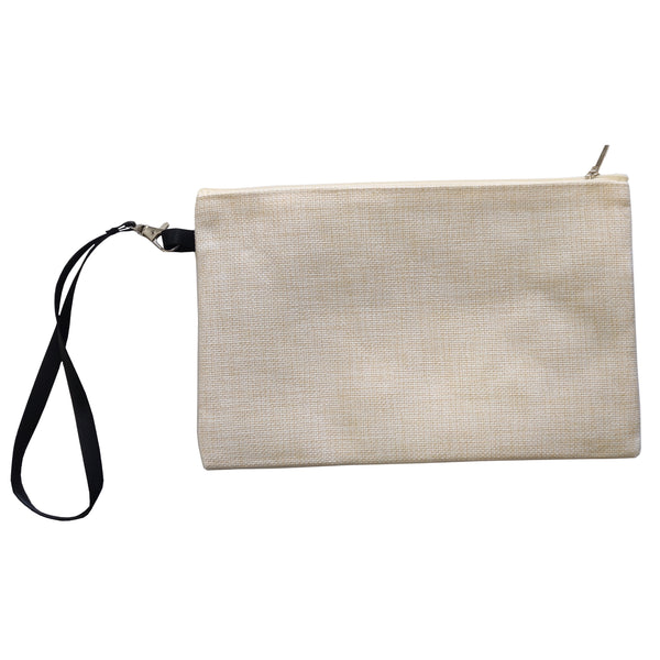 Bags & Wallets - Make Up Bag WITH STRAP - Linen - 15cm x 24cm - Longforte Trading Ltd