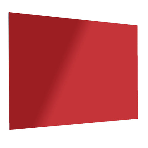 LASER ENGRAVABLE - 0.45mm Aluminium Sheets - Gloss Bright Red/ Silver - 30.5cm x 61cm - Pack of 5