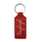 Engravables – PU-LEDER – Schlüsselanhänger – RECHTECK – 2,6 cm x 6 cm – Rot