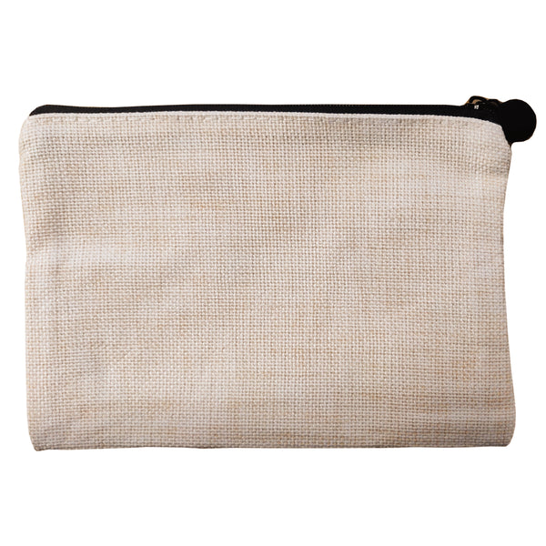 Taschen - Reißverschlusstasche - Leinen - 12 cm x 17,5 cm