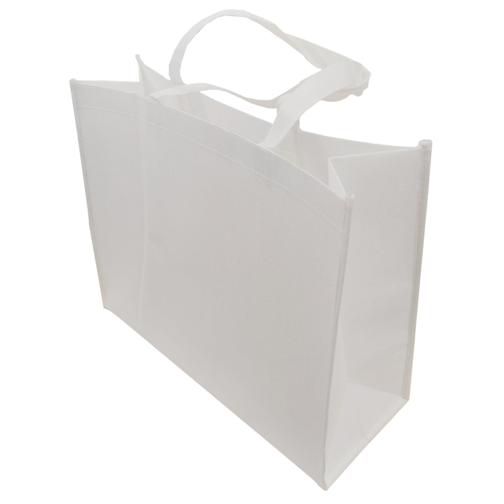 Sacs - Sac Shopping avec Soufflet - Papier Fibre - 40cm x 32cm - Anses Courtes