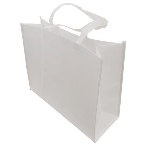 Taschen - Einkaufstasche mit Seitenfalte - Faserpapier - 43cm x 37cm - Kurze Henkel