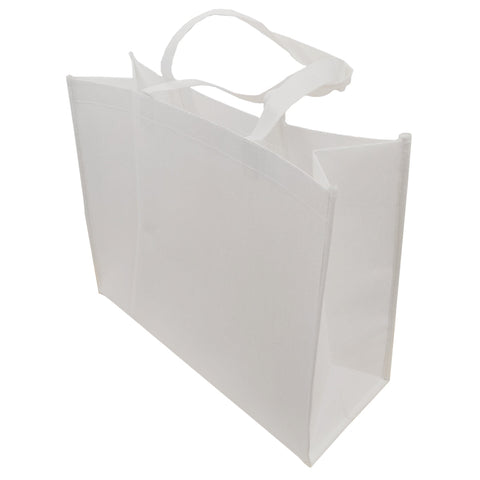 FULL CARTON - 80 x Shopping Bags with Gusset - Fibre Paper - 40cm x 32cm - Short Handles