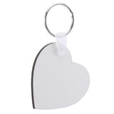 Porte-clés - 10 x MDF - Double Face - Coeur