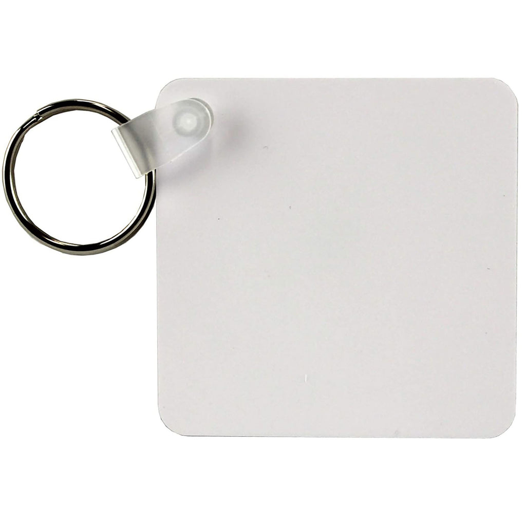 Keyring - 10 x MDF - Double-Sided - Square