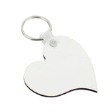 MDF Sublimation Curved Heart Keyring