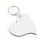 Keyring - 10 x MDF - Double-Sided - Curved Heart
