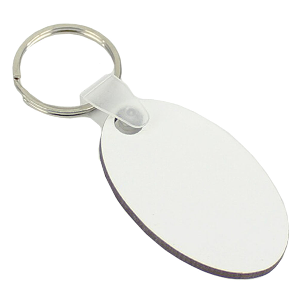 Schlüsselanhänger - 10 x MDF - doppelseitig - oval