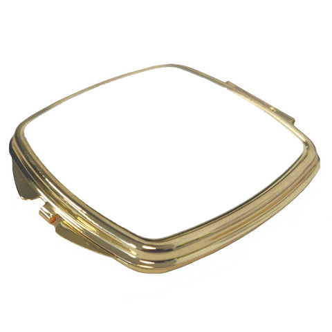 10 x Taschenspiegel - Deluxe CLASSIC GOLD - Gebogenes Quadrat