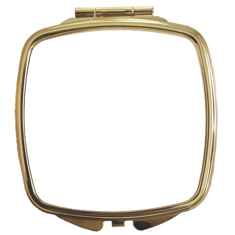 CARTON COMPLET - 200 x Miroirs Compacts - Deluxe CLASSIC GOLD - Carré Courbé 