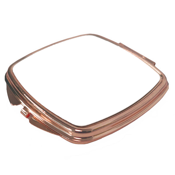10 x Compact Mirror - Deluxe Rose Gold - Curved Square
