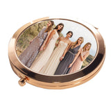10 x Compact Mirror - Rose Gold with Push Button - Round - Longforte Trading Ltd