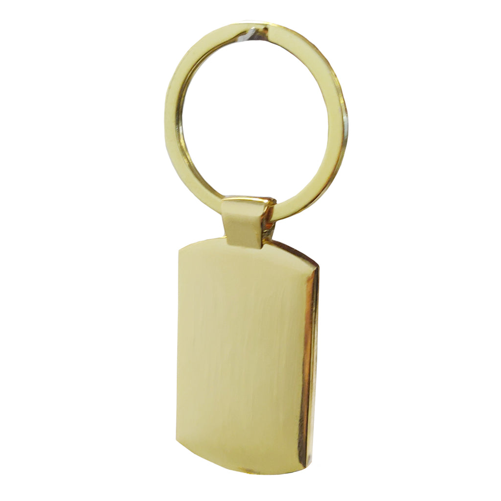 Schlüsselanhänger - 10 x GOLD Sublimation Metall Schlüsselanhänger - länglich
