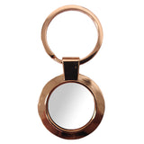 10 x Rose Gold Sublimation Metal Keyrings - Round