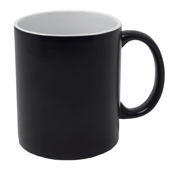 Mugs - Pack of 6 x Mugs - Satin Black Mugs for Laser Transfer