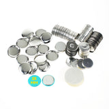 25mm Button Badge Making Components with Magnet, pack of 100