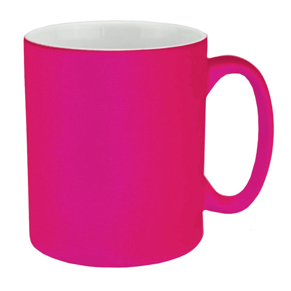ENGRAVABLE - Pack of 6 x Mugs - Nitro Fluorescent Mugs - PINK