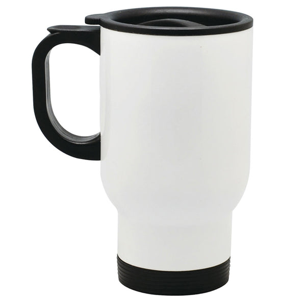 Mugs - Travel Mugs - 14oz Stainless Steel - White