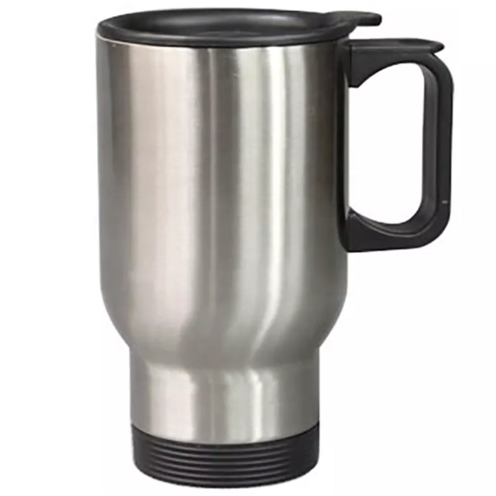 Mugs - Travel Mugs - 14oz Stainless Steel - Silver - Longforte Trading Ltd