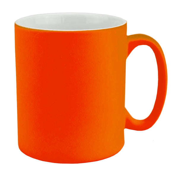 ENGRAVABLE - Pack of 6 x Mugs - Nitro Fluorescent Mugs - ORANGE