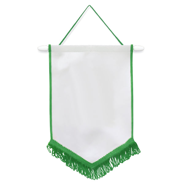 Flags & Banners - Pack of 10 x Pennant - 18cm x 26cm - GREEN
