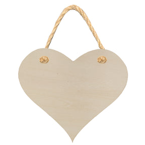 18cm x 15.5cm Sublimation Plywood Heart Hanging Sign