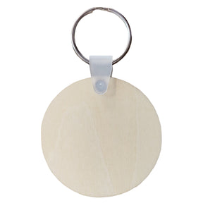 Round Sublimation Plywood Keyring, pack of 10