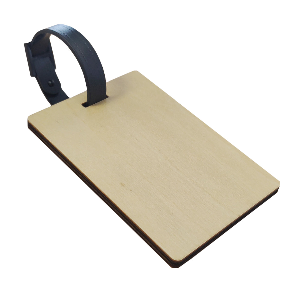 10 x PLYWOOD Luggage Tags Rectangle - Double-Sided - Longforte Trading Ltd