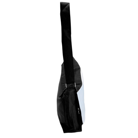 Bags - LARGE SHOULDER BAG with POCKETS - 38cm x 30cm - BLACK - Longforte Trading Ltd