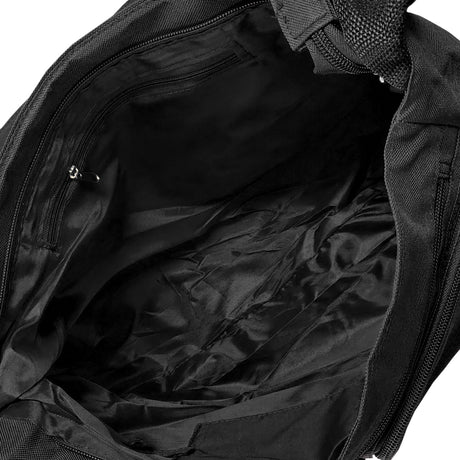 Bags - LARGE SHOULDER BAG with POCKETS - 38cm x 30cm - BLACK - Longforte Trading Ltd