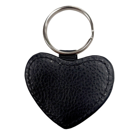 Schlüsselanhänger – 10 x schlichter weißer PU-Schlüsselring – Herz 