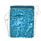 FULL CARTON - 50 x Sequin DRAWSTRING Bags - 38.5cm x 30cm - LIGHT BLUE
