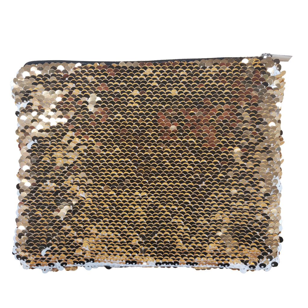 Sequin Handbag/ Cosmetic/Purse - 15cm x 20cm - GOLD