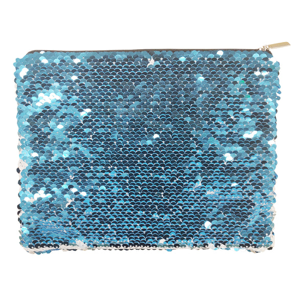 Bags - Sequin Handbag/ Cosmetic/Purse - 15cm x 20cm - LIGHT BLUE