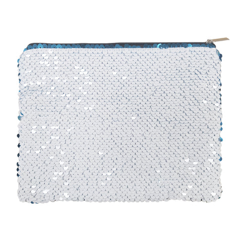Sequin Handbag/ Cosmetic/Purse - 15cm x 20cm - LIGHT BLUE